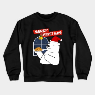 Merry Christmas Polar Bear  Christmas Cookies Crewneck Sweatshirt